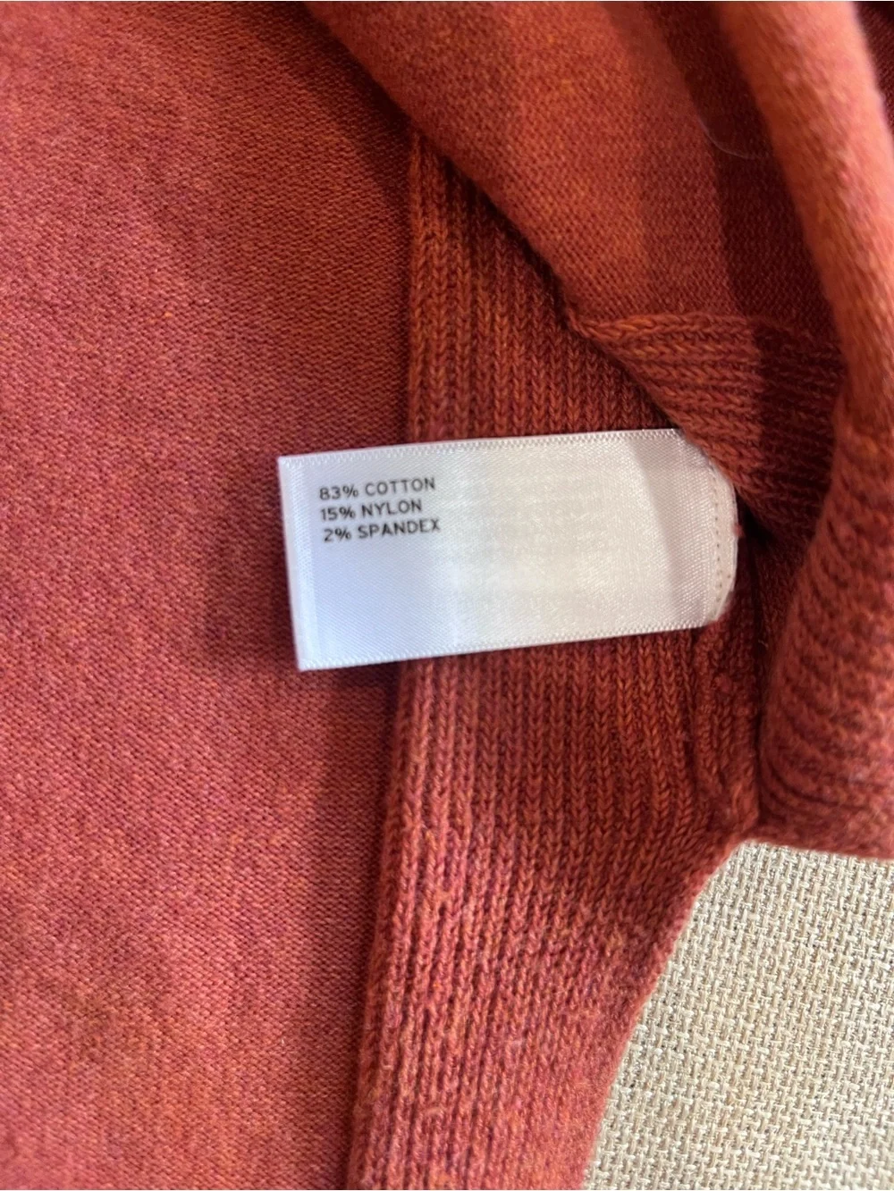 Duluth Trading Co Women’s V‑Neck Sweater in Burnt Orange